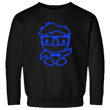 Discover Duck Nerd Geek Smart Horn-Rimmed Glasses Greeting Sweatshirts