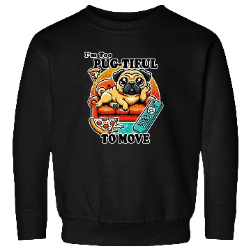 Discover Pug Relaxing Couch Design Sweatshirts
