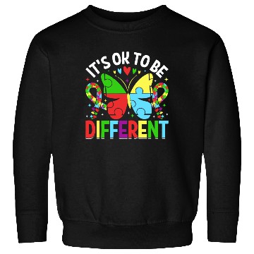 Discover It’s OK to Be Different Autism Awareness Butterfly Sweatshirts