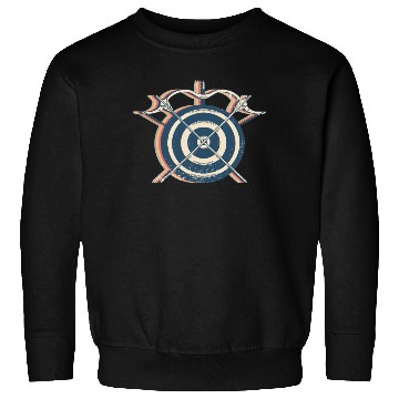 Discover Archery Archer Bow and Arrow Retro Line Art Sweatshirts