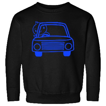 Discover Duck Car Driver Fast Vehicle Greeting Waving Cute Sweatshirts
