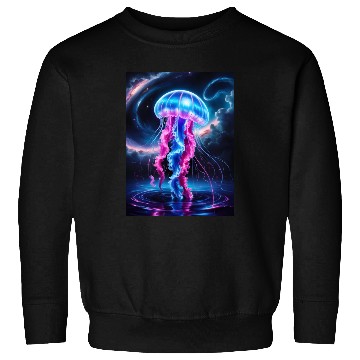Discover A mesmerizing neon jellyfish gracefully floating Sweatshirts
