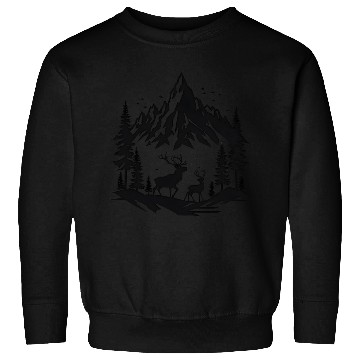 Discover Reindeer and Mountains Sweatshirts