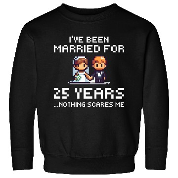 Discover Couples Married 25 Years - Funny 25th Wedding Anni Sweatshirts