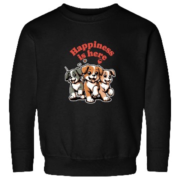 Discover Adorable Puppy Trio with Heartfelt Quote Sweatshirts