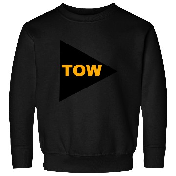 Discover Tow arrow triangle black yellow towing racecar Sweatshirts