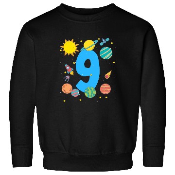 Discover Space Adventure Number Nine Fun Sweatshirts