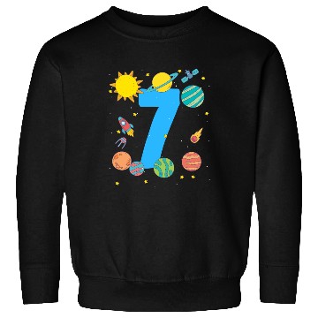 Discover Space Adventure Theme Number Seven Sweatshirts