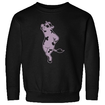 Discover Elegant Cow Model Silhouette Farm Sweatshirts