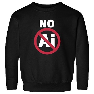 Discover NO AI Stop Ai Sign Against Ai Sweatshirts
