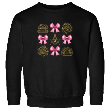 Discover Coquette Bow Square Compass Freemasonry Mom Sweatshirts