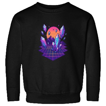Discover Crystal Skies: A Vaporwave Dreamscape Sweatshirts