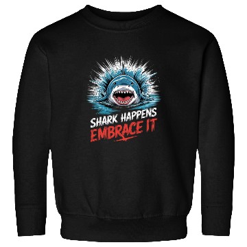 Discover Shark Happens Embrace it Shark Diver Sweatshirts