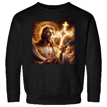 Discover Jesus with Divine Light Sweatshirts