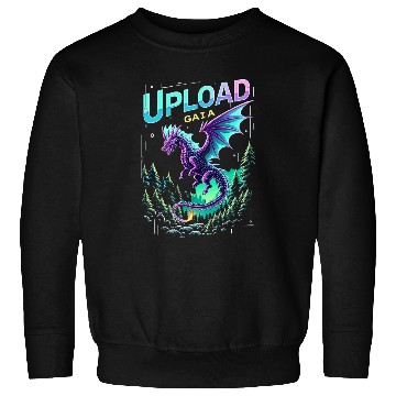 Discover Fantasy Dragon Artwork with Upload Gaia Text Sweatshirts