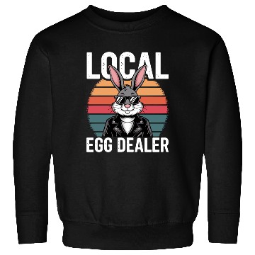 Discover Local Egg Dealer Easter Bunny Retro Easter Sunday Sweatshirts