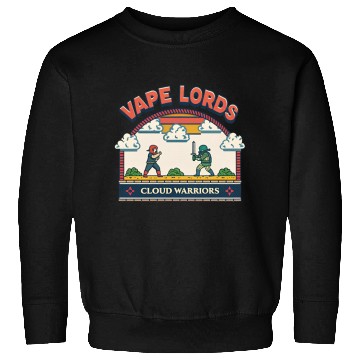 Discover Vape Lords: Cloud Warriors Retro Game Sweatshirts