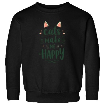Discover Cute Cats Make Me Happy Sweatshirts For Cat Lovers