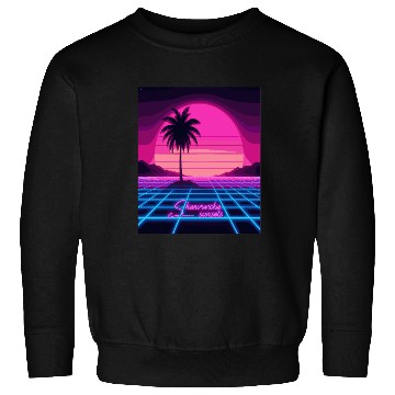 Discover Chasing Sunsets Synthwave Sweatshirts - Retro Neon Sweatshirts