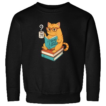 Discover Drink good coffee and read good books Sweatshirts