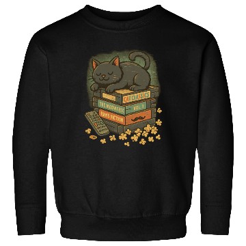 Discover Cat Classics Retro Cat Vibes VHS Television Sweatshirts