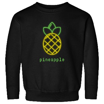 Discover Tropical Neon Pineapple Fruit Summer Design Sweatshirts