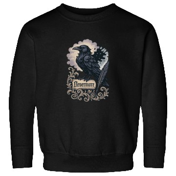 Discover Baroque Raven Nevermore Scroll Poe Poetry Sweatshirts