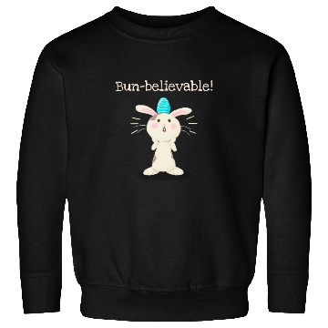 Discover Bun-believable Funny Surprised Bunny Easter Egg Sweatshirts
