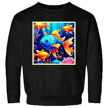 Discover Fantasy Fish Swim Design Sweatshirts