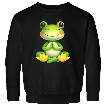 Discover Zen Frog – Peaceful Meditation Frog Design Sweatshirts