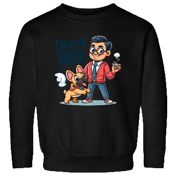 Discover Frenchie Dad Cartoon Design Sweatshirts