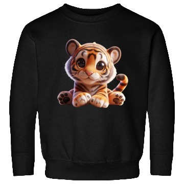 Discover Charming Baby Tiger Art Sweatshirts