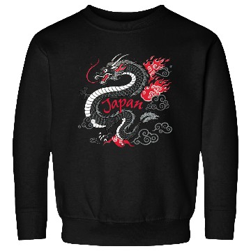 Discover Majestic Japanese Dragon Tattoo Style Art design Sweatshirts