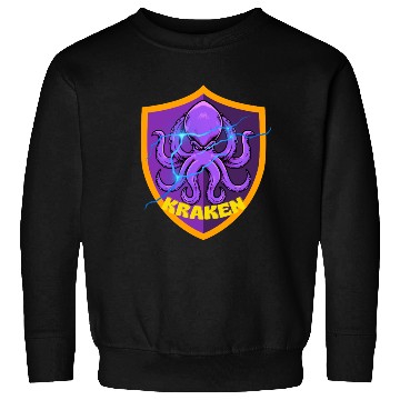 Discover Kraken Power – Electric Sea Beast Emblem Sweatshirts