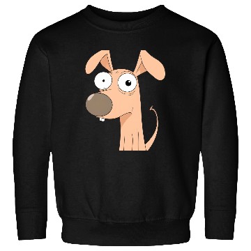 Discover Goofy Cartoon Dog with Bulging Eyes Sweatshirts