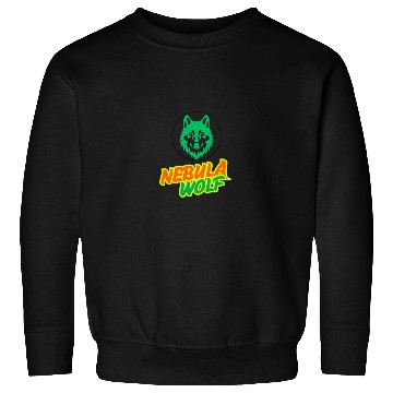 Discover Nebula Wolf – Vibrant Rasta Gradient Wolf Graphic Sweatshirts