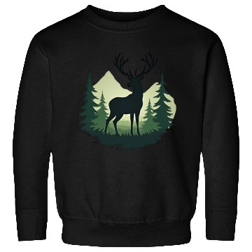 Discover Retro Hunting Deer Graphic Design Sweatshirts
