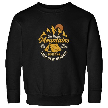 Discover Outdoor Adventure Rocky Mountains Expedition Sweatshirts