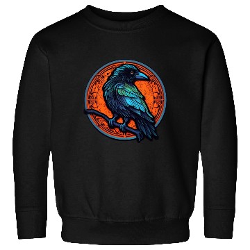 Discover Mystic Raven Mandala – Gothic Bird Art Sweatshirts