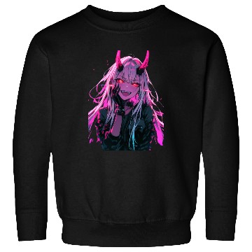 Discover Anime Demon Girl Kawaii Waifu Japanese Anime Sweatshirts