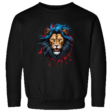 Discover Fierce Fantasy Lion – Stylized Majesty in Motion Sweatshirts