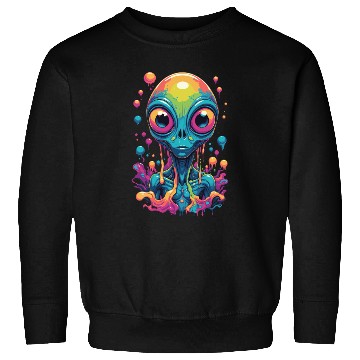 Discover psychedelic alien portrait Sweatshirts