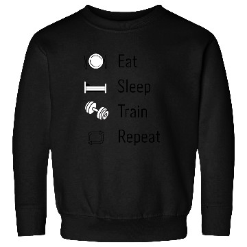Discover Eat. Sleep. Train. Repeat. Sweatshirts