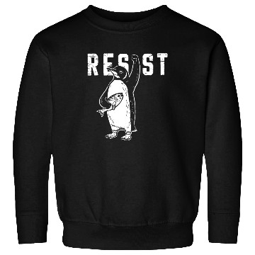 Discover Funny Protest Against Tariffs Resist Penguin Sweatshirts