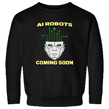 Discover AI Robots Coming Soon Sweatshirts