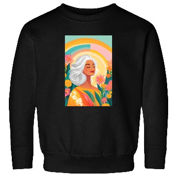 Discover Pastel Abstract Illustration Design of a Woman Sweatshirts