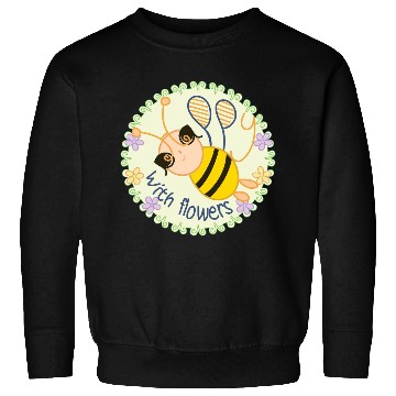 Discover Happy Bee with Flowers - Spring Vibes Sweatshirts