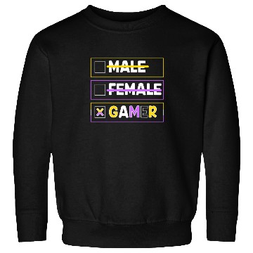 Discover Gender Pronouns Male Female Gamer Sweatshirts