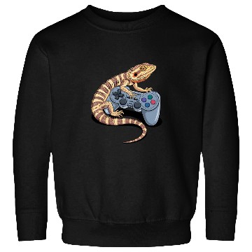 Discover Video Gaming Gamer Pogona Reptile Bearded Dragon Sweatshirts