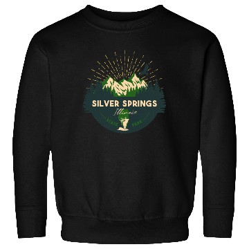 Discover Silver Springs Illinois IL State Park Retro Camp Sweatshirts